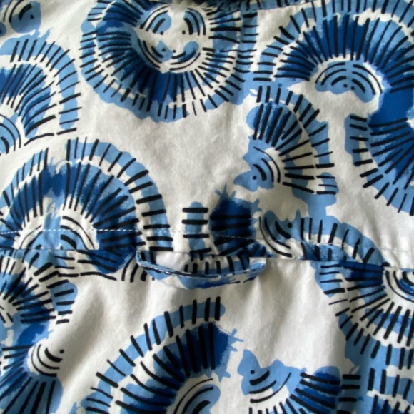 Nickel & Iron Mens Blue/White Cotton Summer Vacation Coastal Shirt- Sz-L - Picture 6 of 16